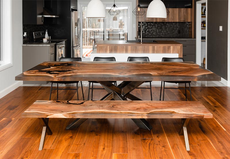 Table de salon, meuble en bois rustique