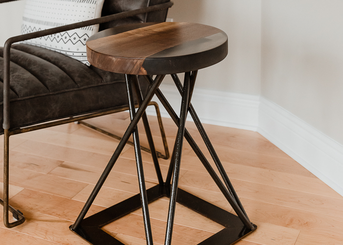 Table de salon, meuble en bois rustique